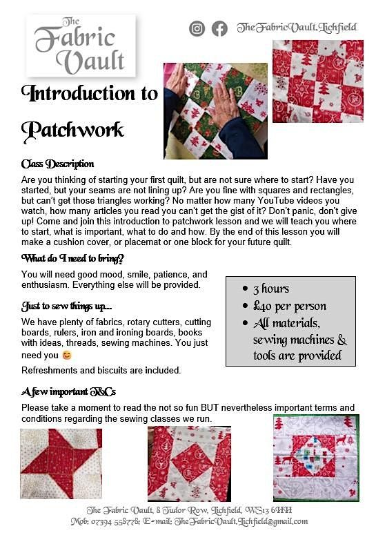 Sewing for Children - Introduction to Patchwork