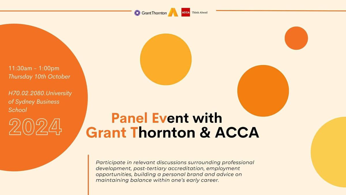 Panel Event with Grant Thornton & ACCA