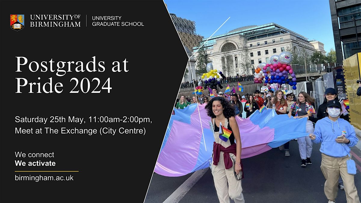 Postgraduates in the Birmingham Pride Parade 2024