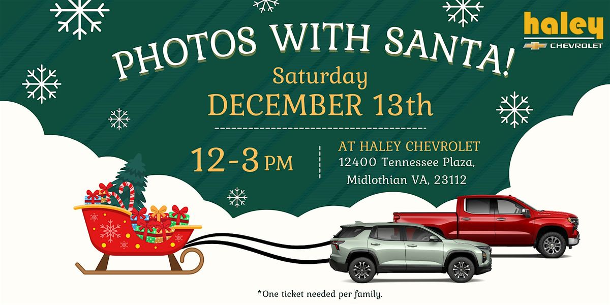 Photos with Santa at Haley Chevrolet