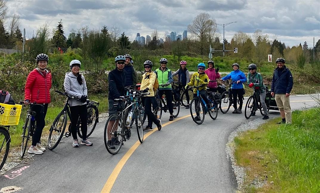 Social bike ride in North Burnaby