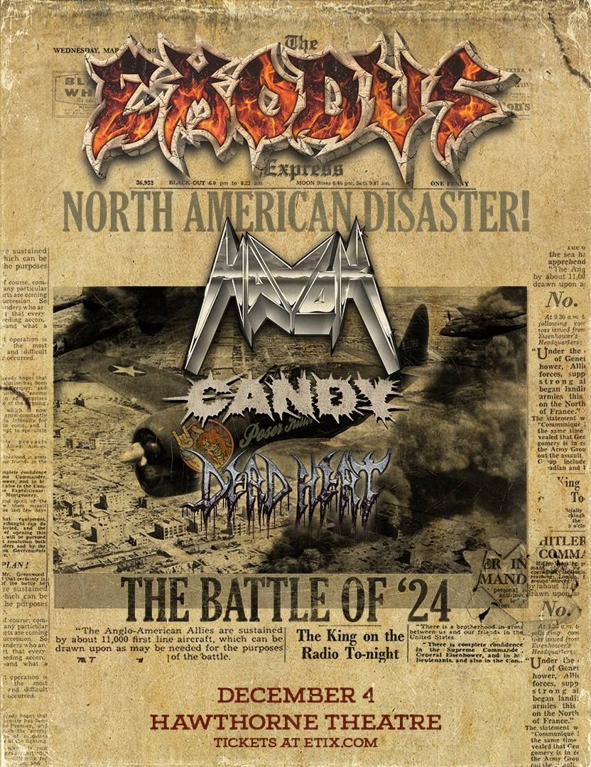 Exodus with special guests Havok, Candy, & Dead Heat - Hawthorne Theatre - Portland, OR