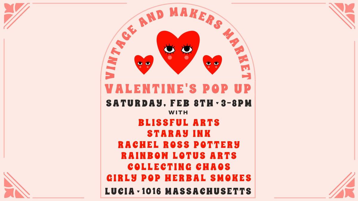 Vintage and Makers Market Valentine's Pop Up at Lucia