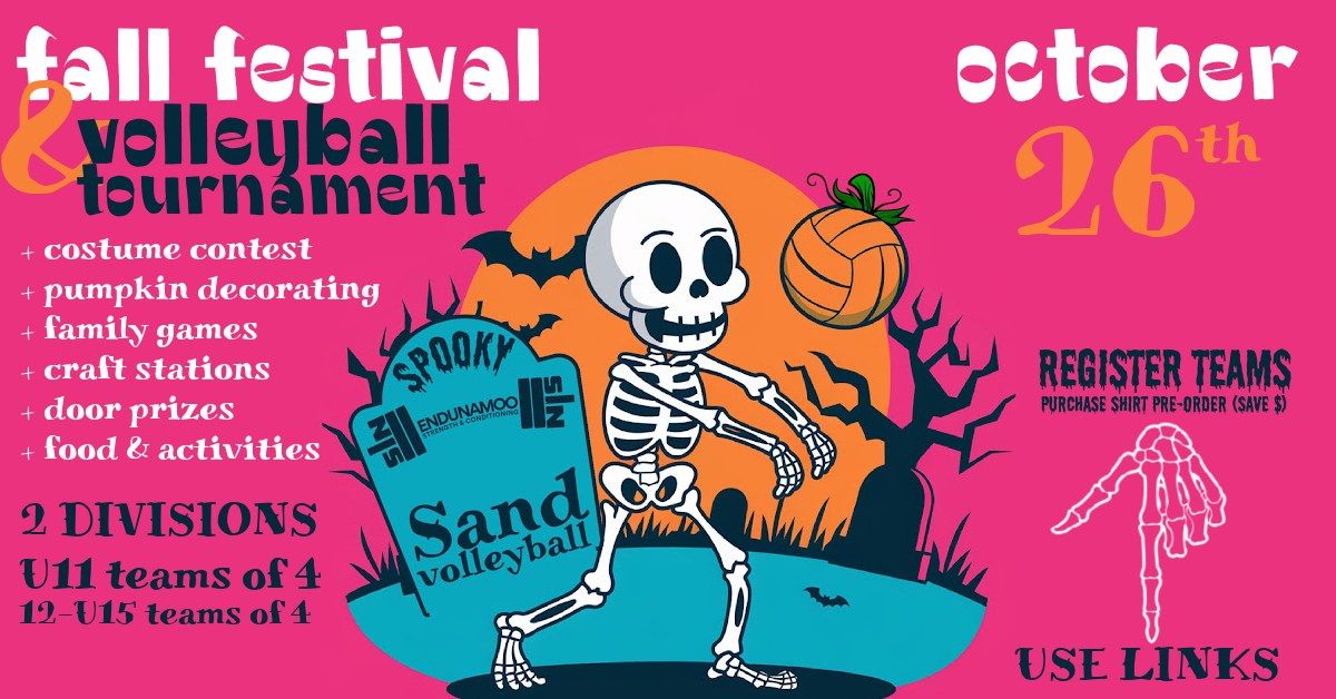 Spooky Sand-Unamoo Volleyball Tournament & Fall Festival