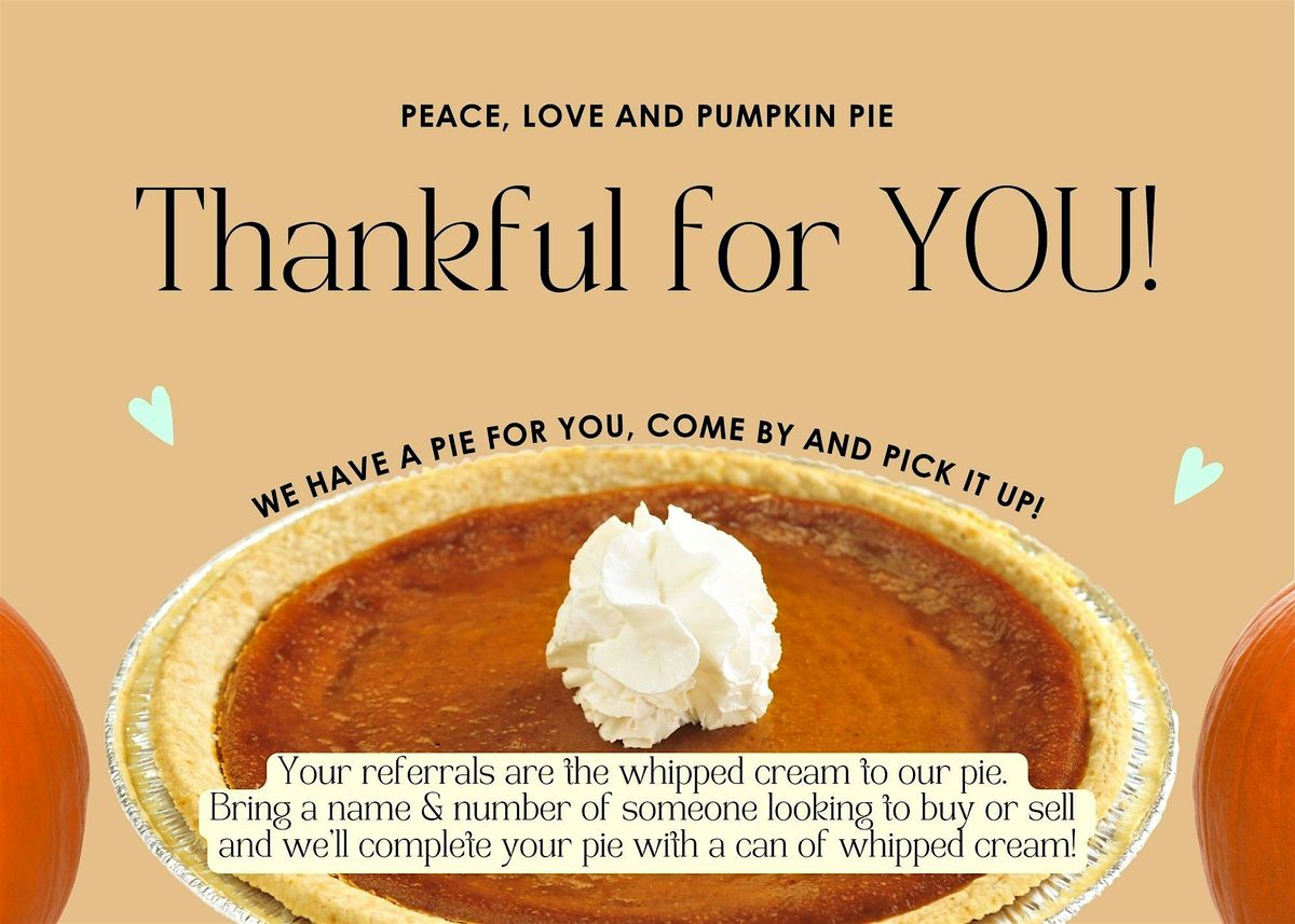 Thankful For YOU! Pie Giveaway