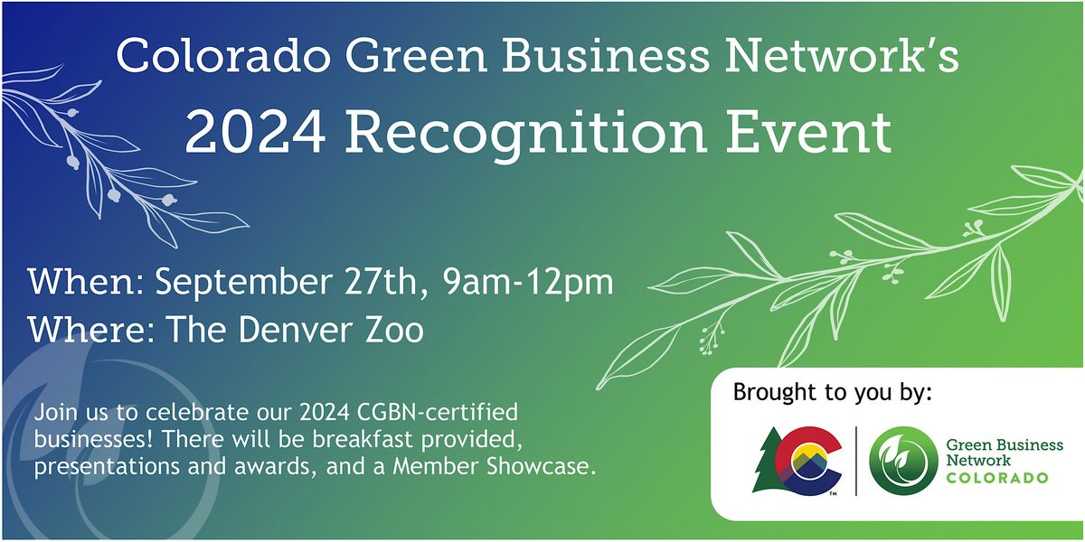 2024 Colorado Green Business Network Recognition Event