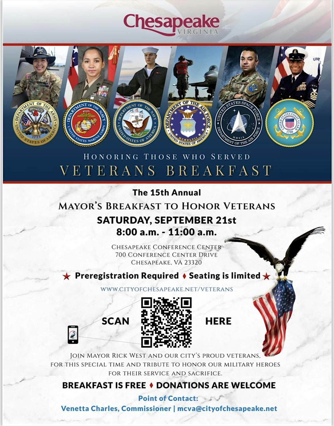 City of Chesapeake Mayor's Breakfast to Honor Veterans