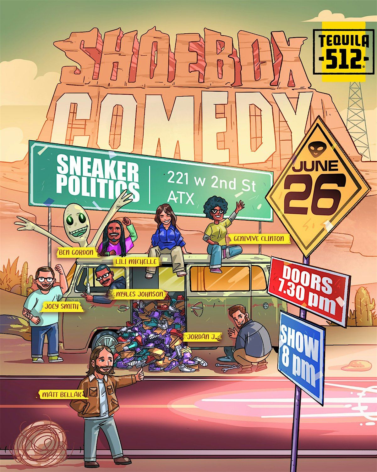 Shoebox Comedy June 26th! 8PM!
