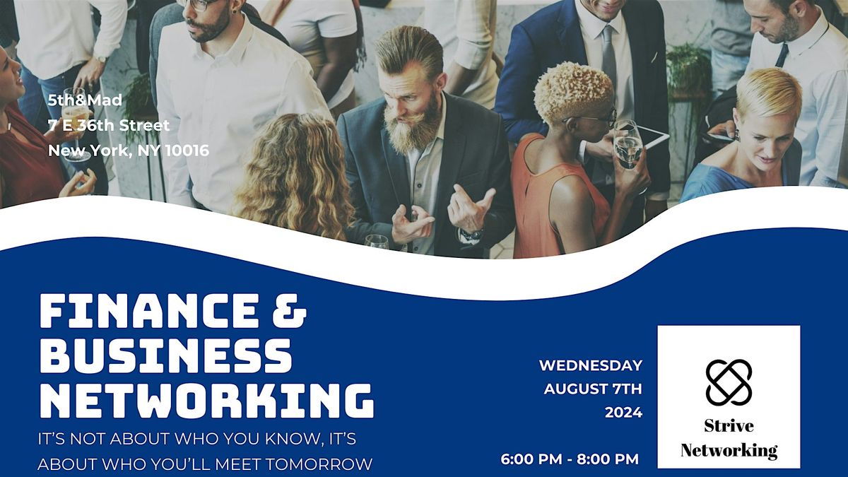 Finance and Business Networking | Elevating Your Potential - NYC