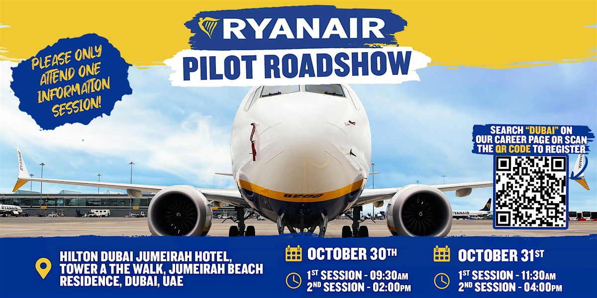 Ryanair Direct Entry Pilot Roadshow Dubai 30th & 31st October