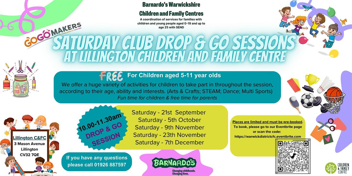 SATURDAY CLUB at Lillington Children & Family Centre  for 5-11 year olds