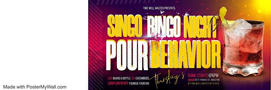 Mix & Mingle Singo Bingo at Pour Behavior
