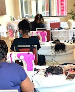 Tampa FL |  Lace Front Wig Making Class with Sewing Machine