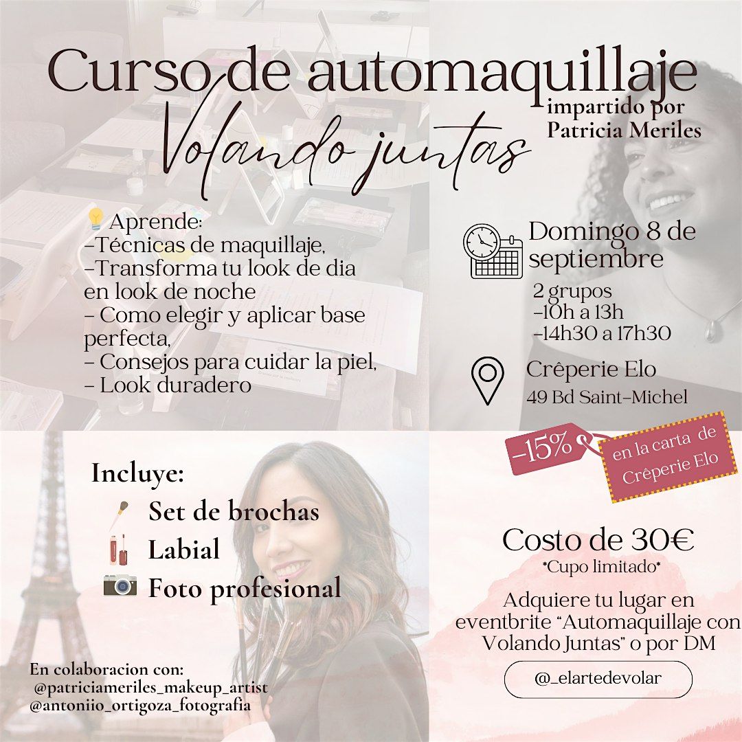 Curso de Automaquillage con Volando Juntas (GRUPO de DIA)