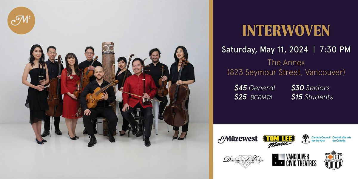 Muzewest Concerts presents INTERWOVEN Music Ensemble from New York!