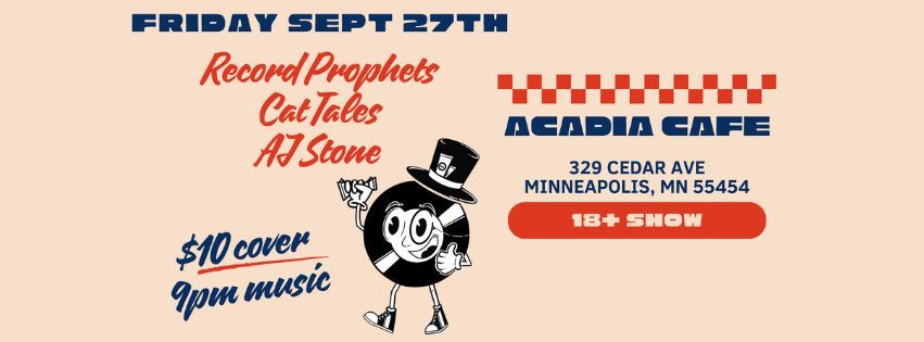 Record Prophets, Cat Tales, and AJ Stone at Acadia Cafe