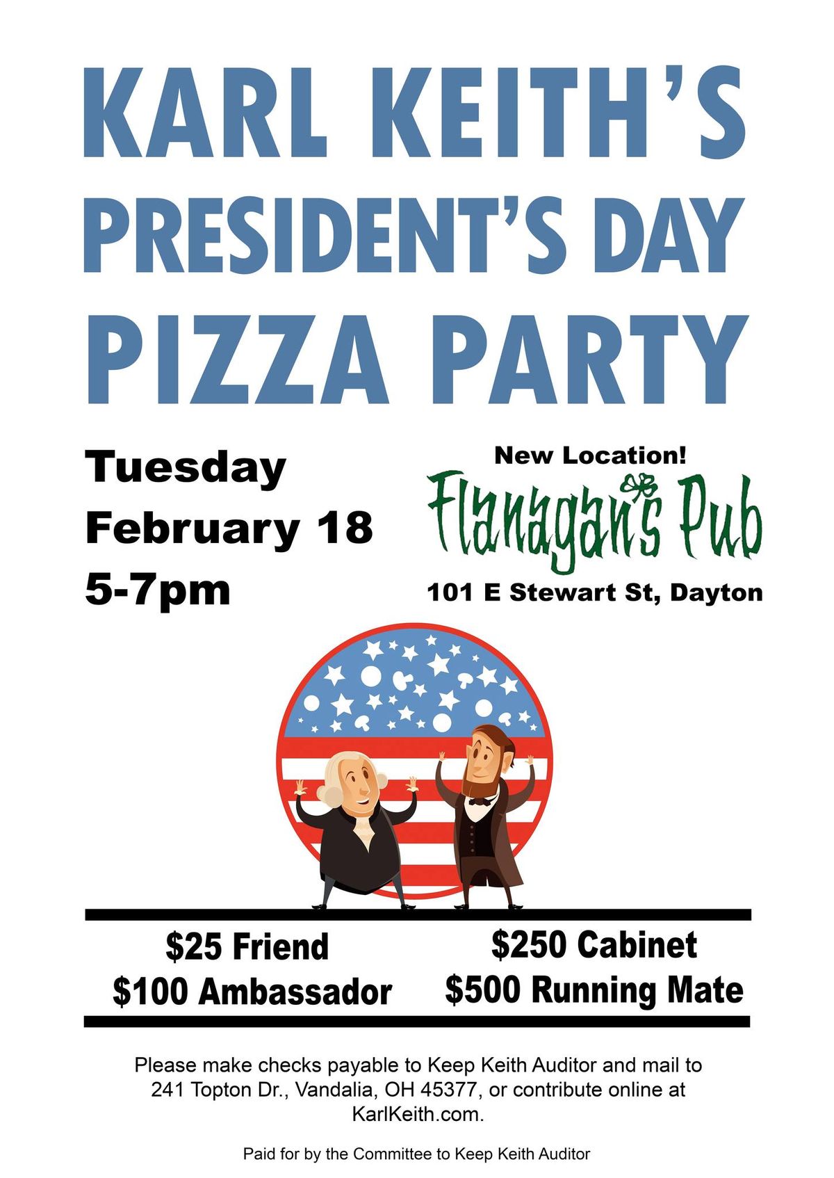 Karl Keith's Presidents' Day Pizza Party