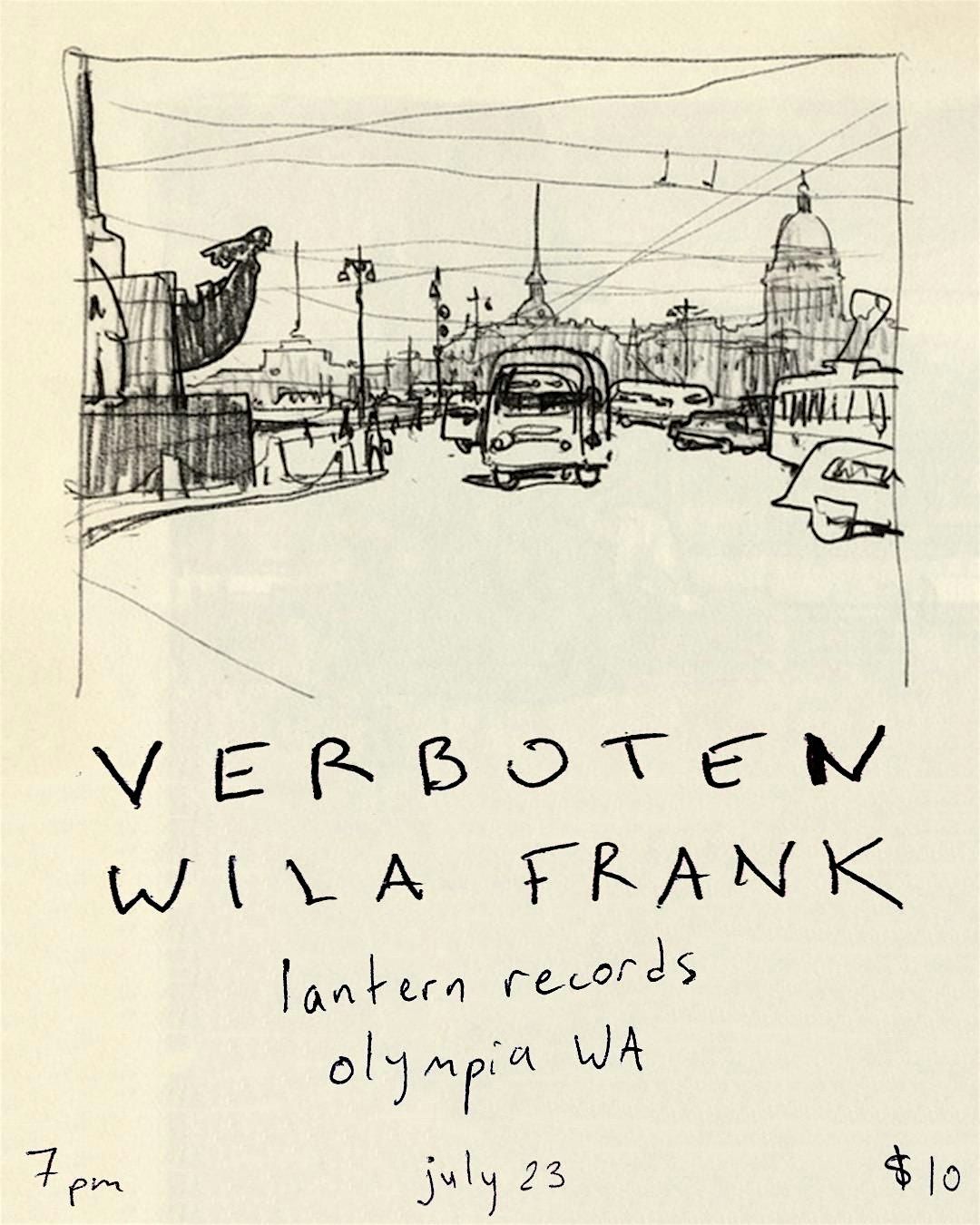 Wila Frank and Verboten at Lantern Records