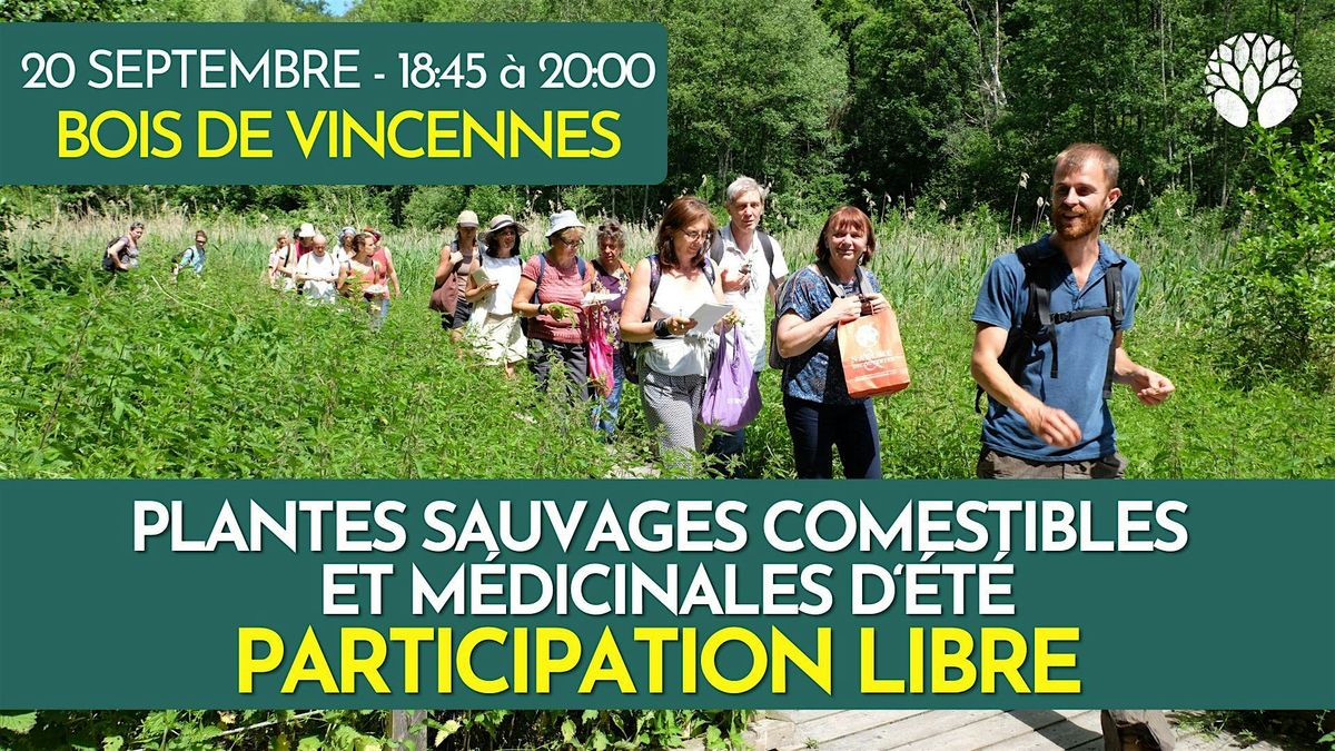 PLANTES SAUVAGES COMESTIBLES ET M\u00c9DICINALES - PARTICIPATION LIBRE