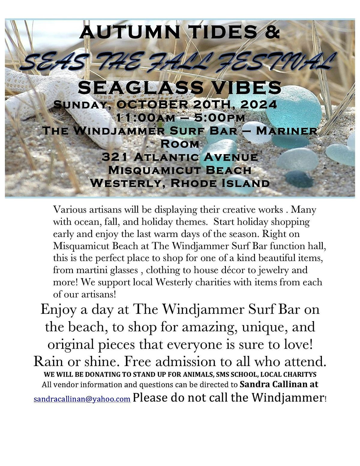 Autumn Tides & Sea Glass Vibes, Seas the Fall Artisian Festival