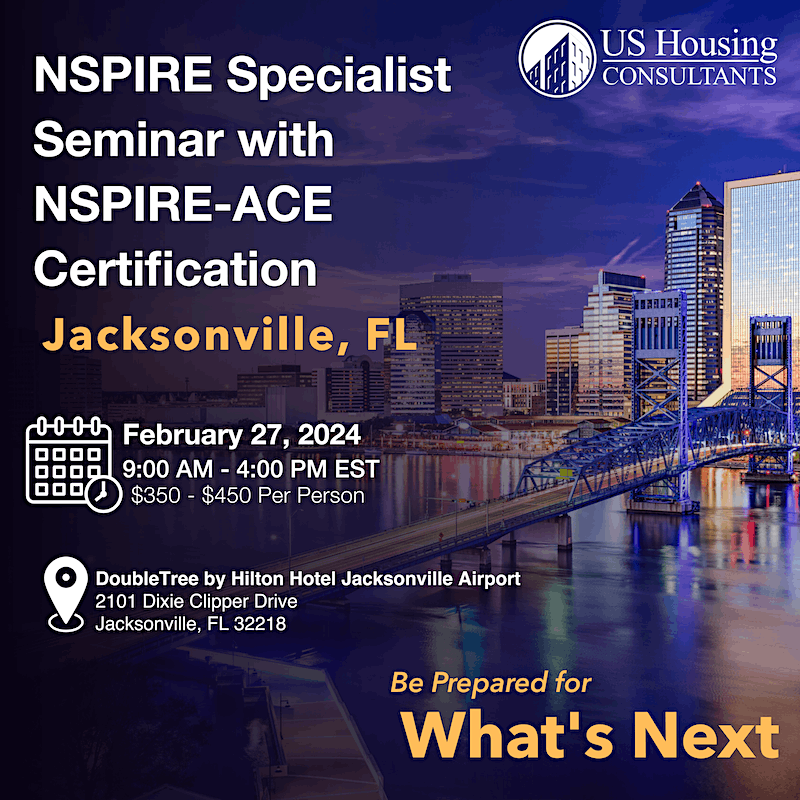NSPIRE Specialist Seminar w NSPIRE-ACE Certification Jacksonville 2-27-24