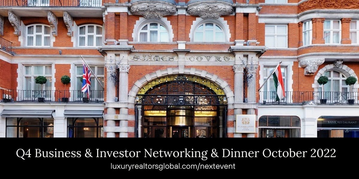 Business and Investor Facilitated Networking and Dinner - October 2022 (Q4)