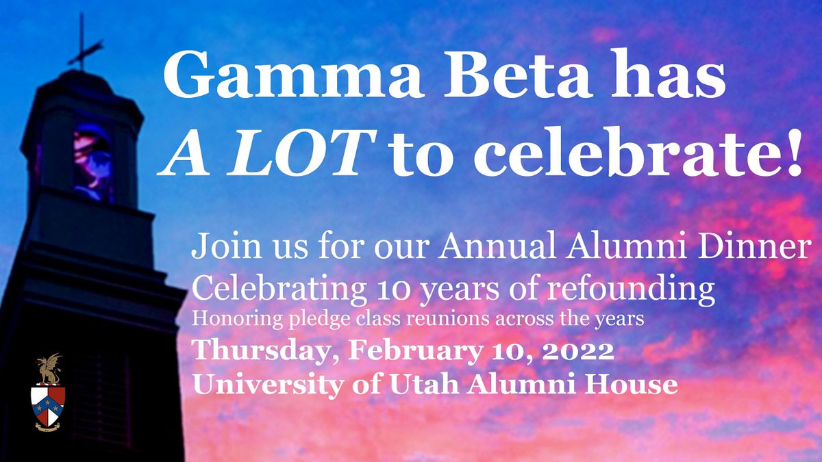 2022 Gamma Beta Alumni Annual Dinner University Of Utah Alumni House