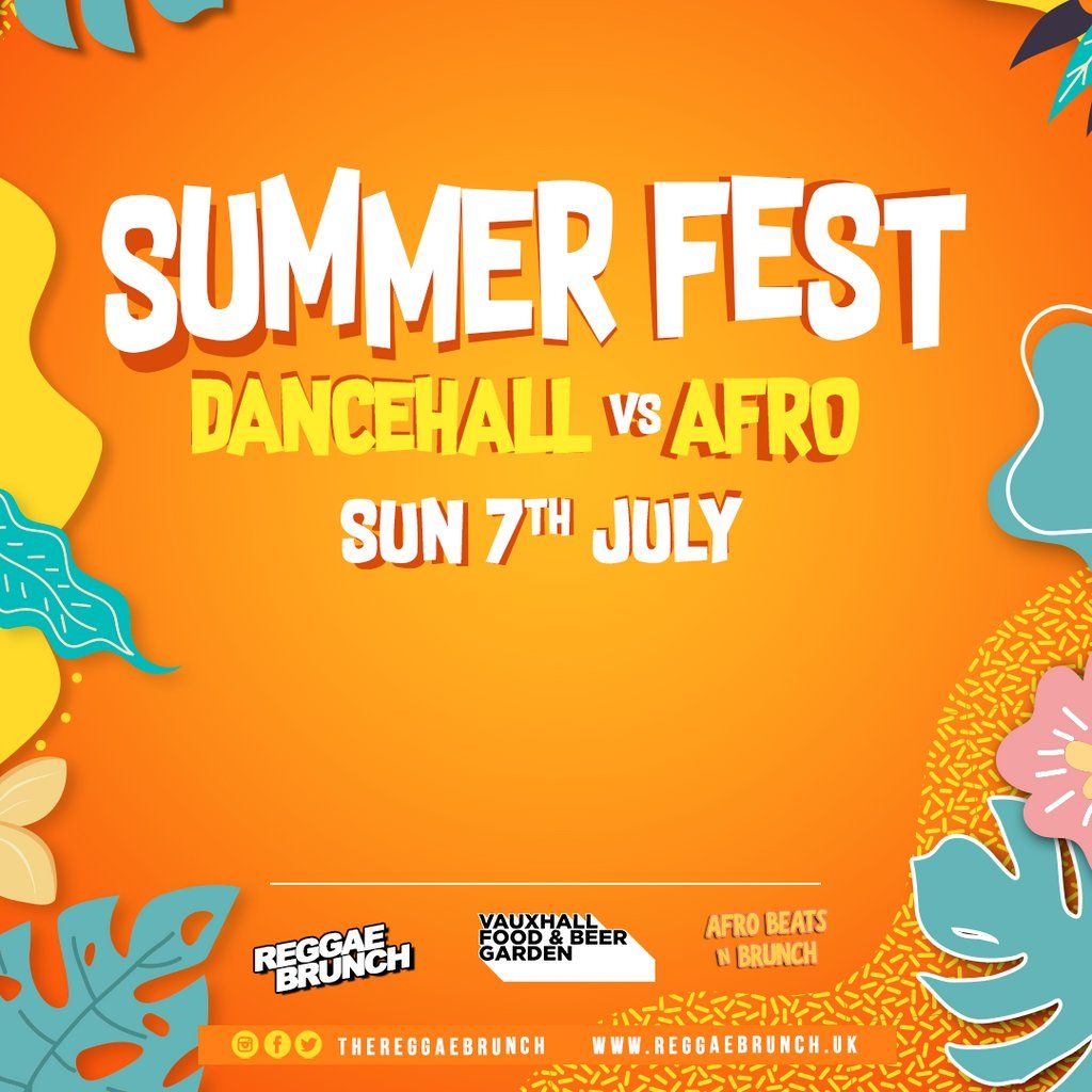 Reggae Brunch - Summer Fest - Dancehall vs Afrobeats - Sun 7th J