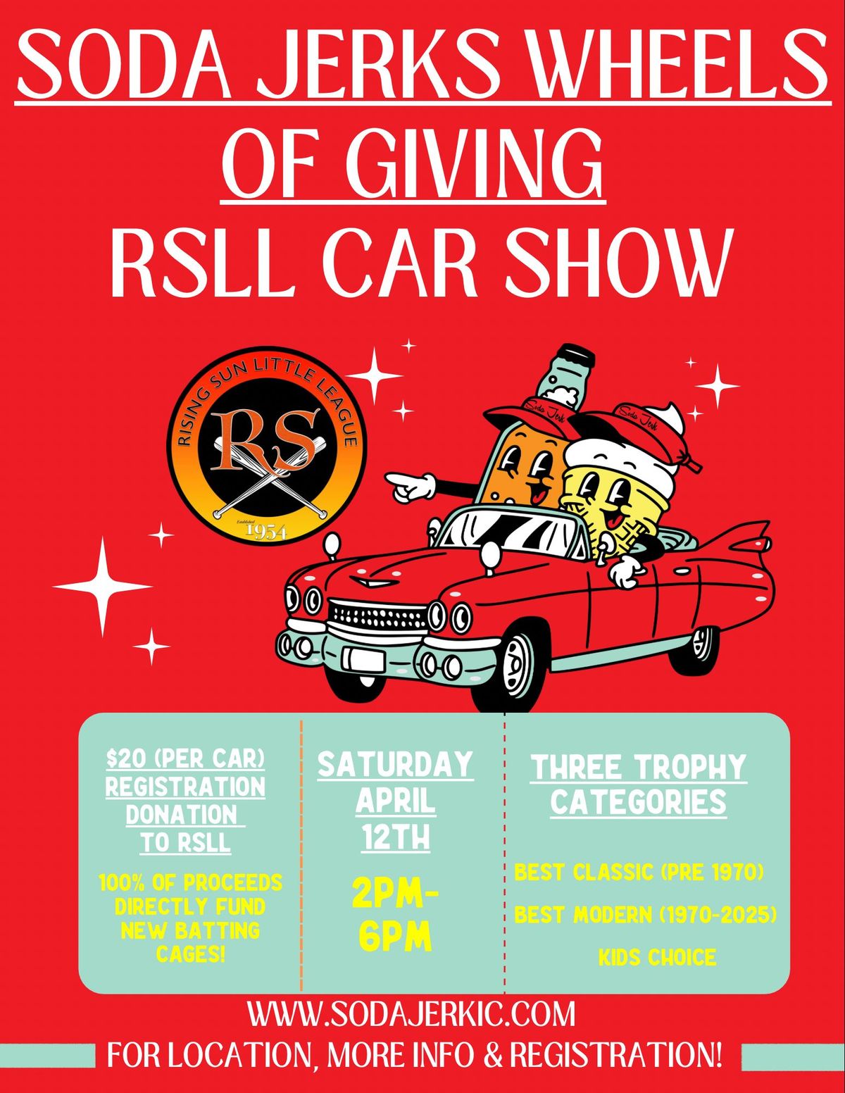 \ud83d\ude97 Soda Jerks Wheels of Giving \u2013 RSLL Charity Car Show \ud83d\ude97