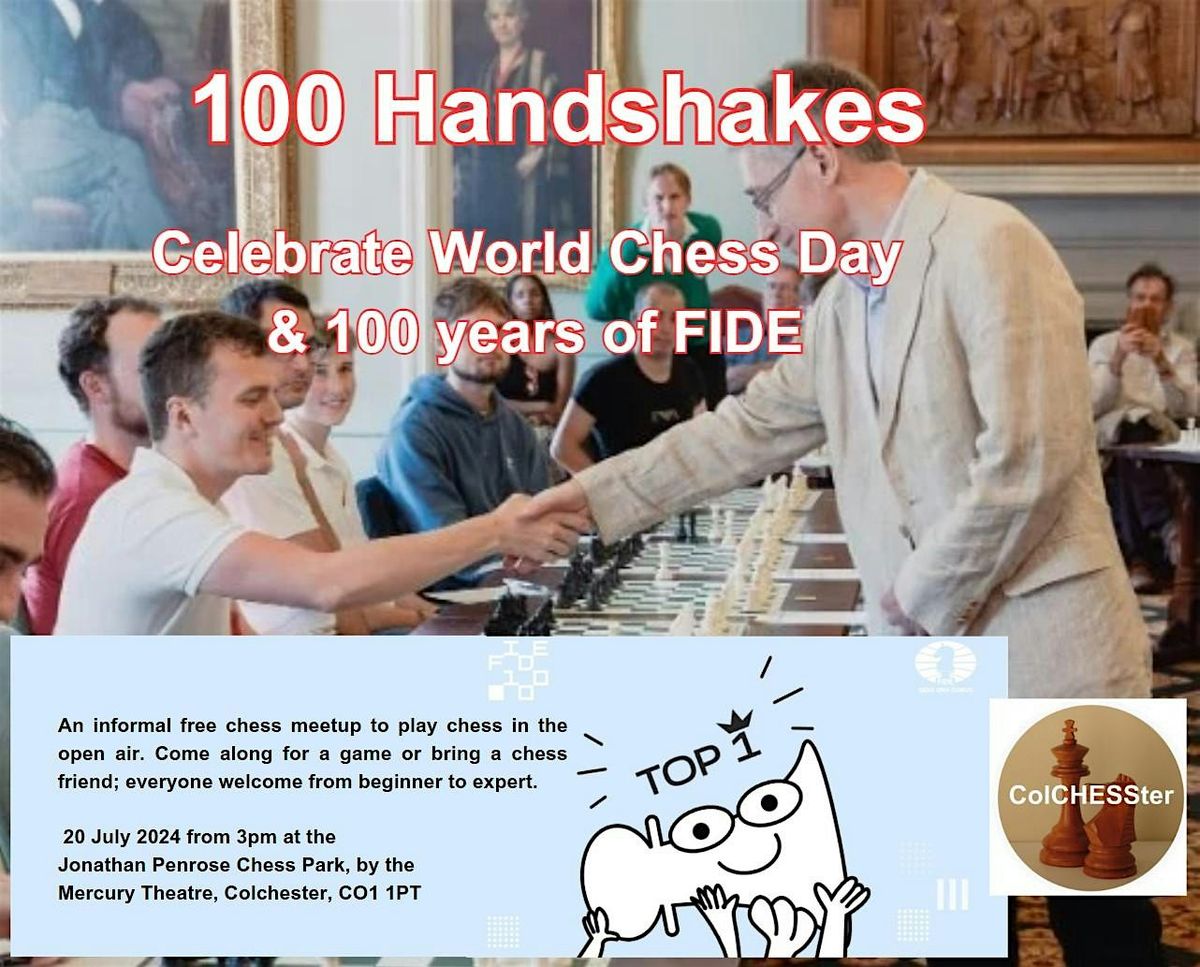 100 Handshakes - a free chess meetup