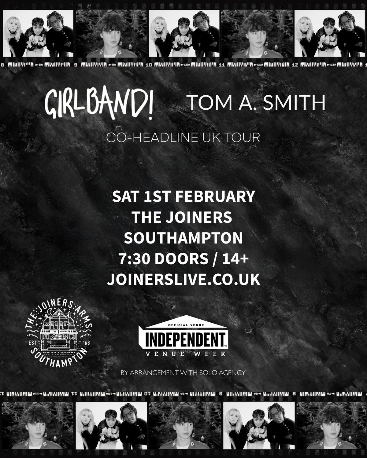 Girlband! + Tom A. Smith at The Joiners, Southampton 