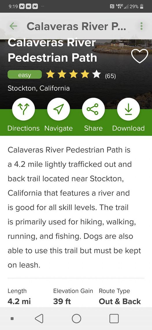 Stockton Area-Calaveras River Pedestrian Path