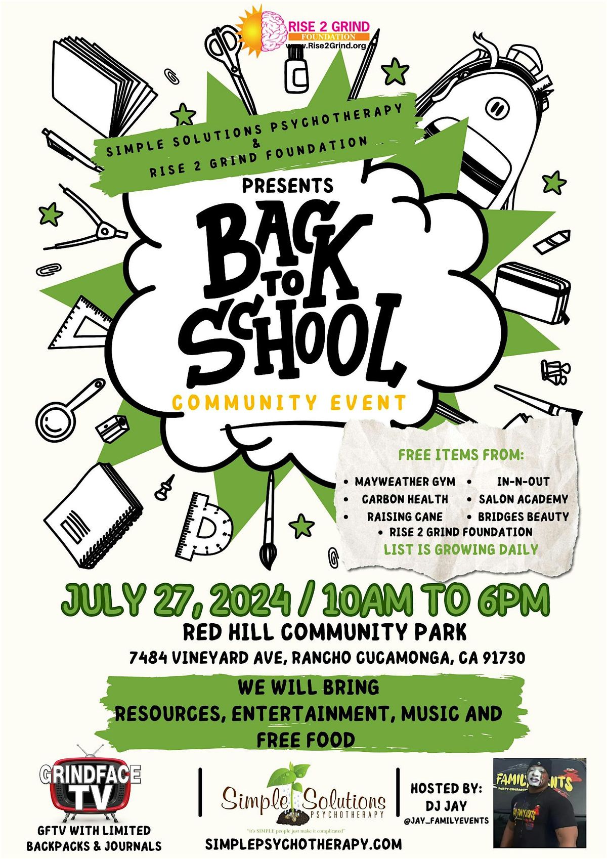 Rancho Cucamonga Back to School Event