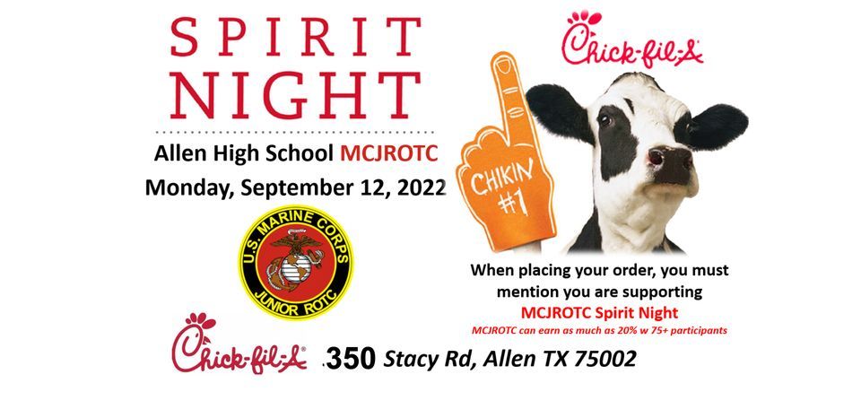 Spirit Night at Chic-Fil-A: MCJROTC Fundraiser