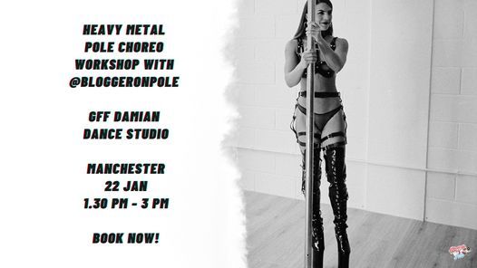 @bloggeronpole's heavy metal pole choreo workshop at GFF Damian!