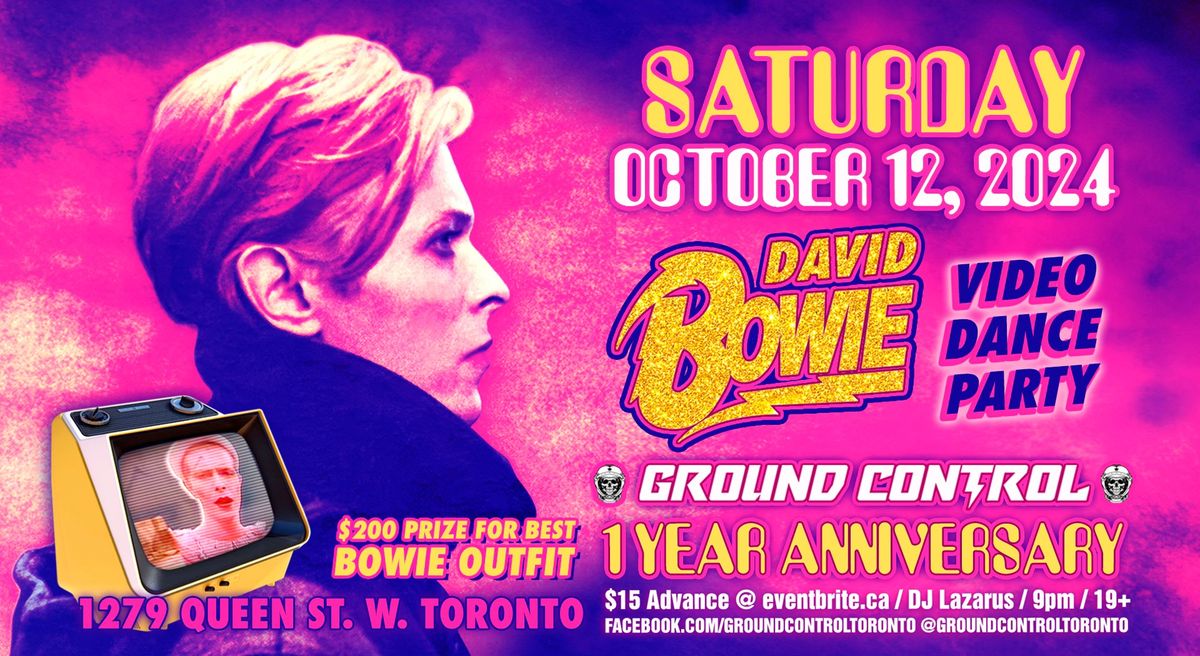 David Bowie Video Dance Party *1 Year Anniversary of Ground Control*