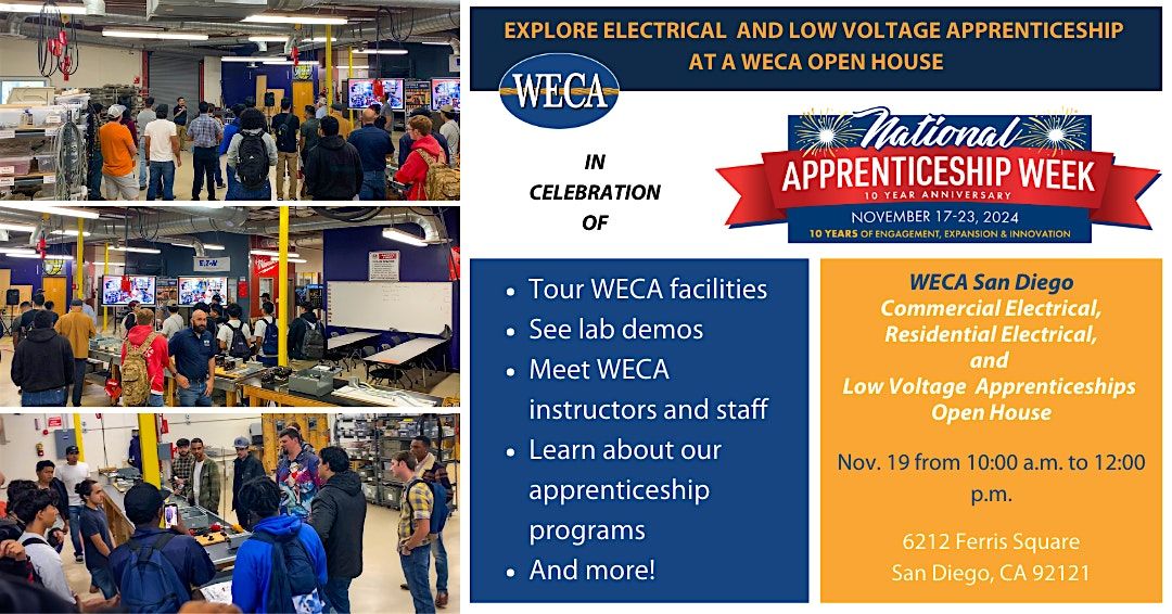 WECA San Diego Electrical & Low Voltage Apprenticeship Programs Open House