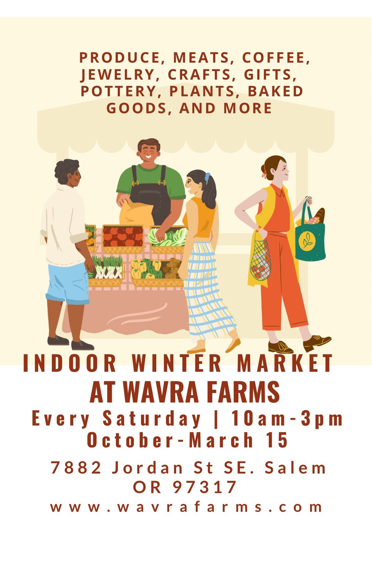 Indoor Winter Market at Wavra Farms