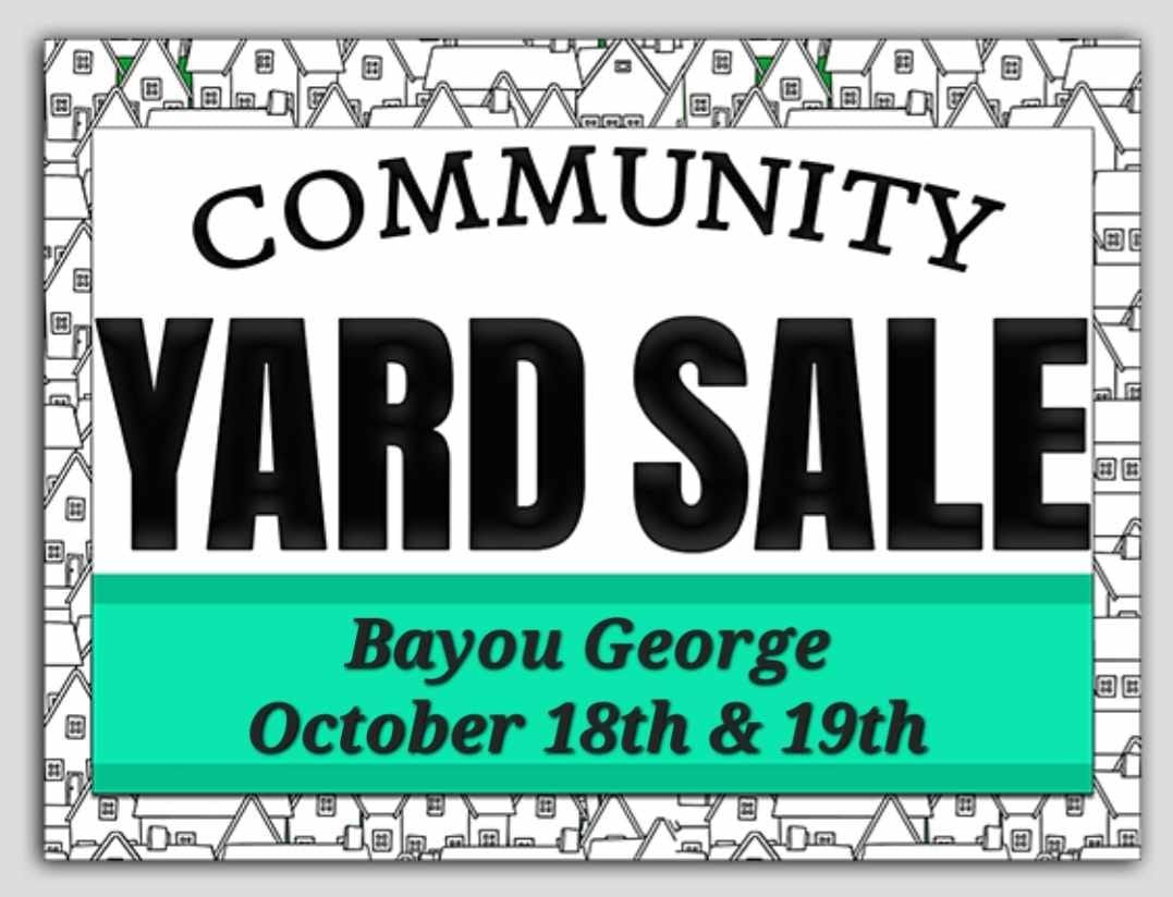 Bayou George and Youngstown Community Yard Sales