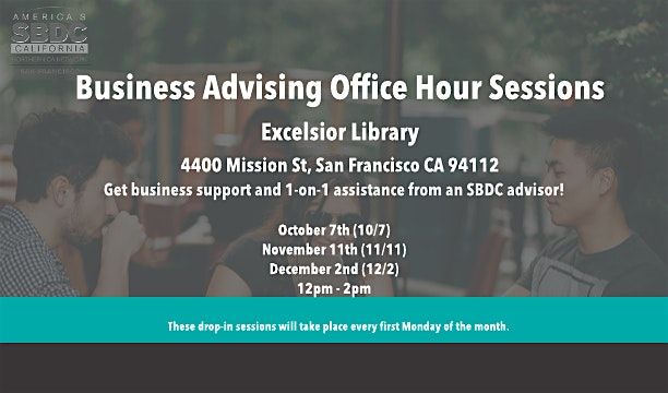 Small Business Office Hours at the Excelsior Library