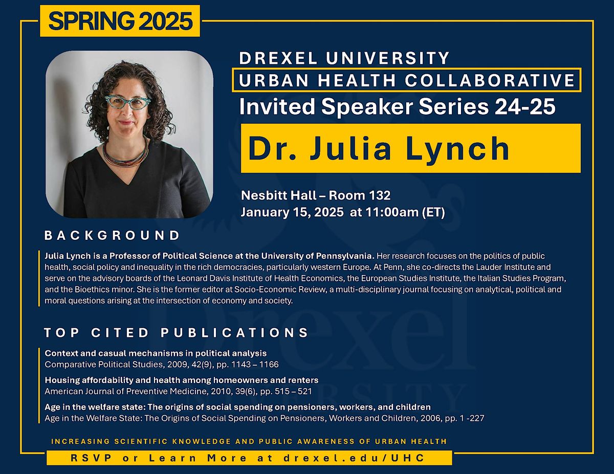 UHC Invited Speaker: Dr. Julia Lynch