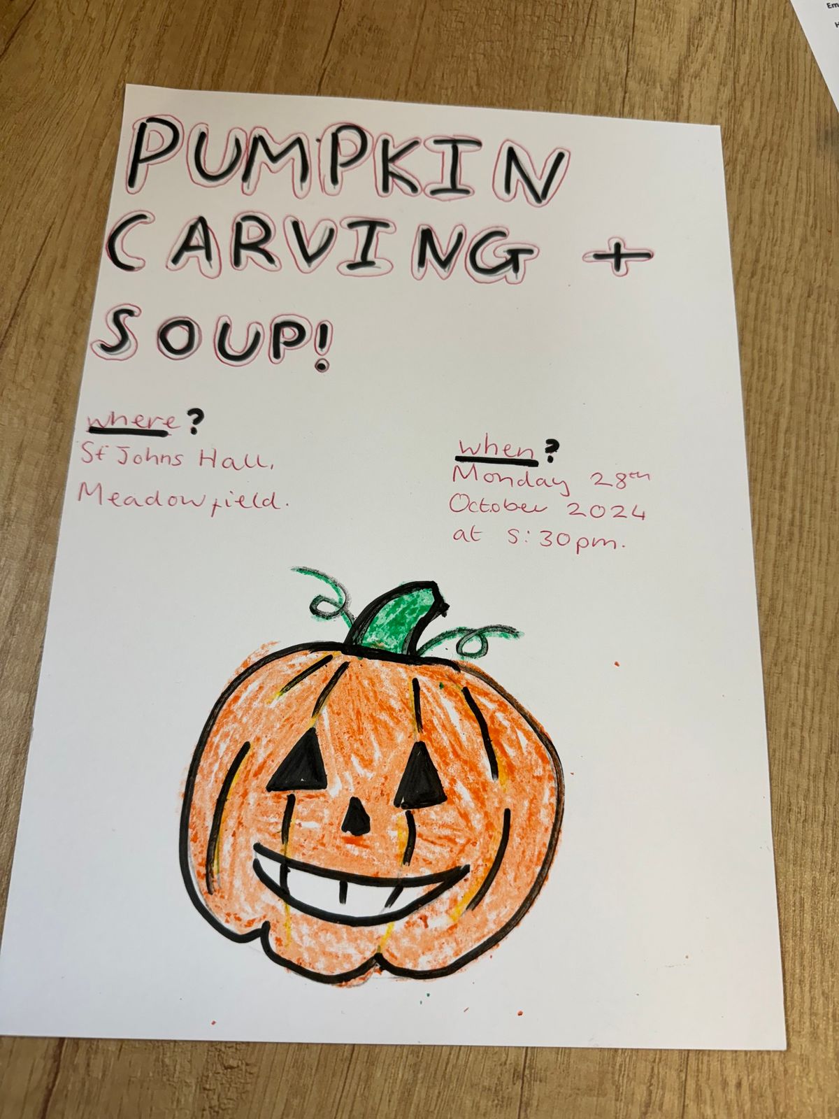 Pumpkin carving and pumpkin soup 13 places left 