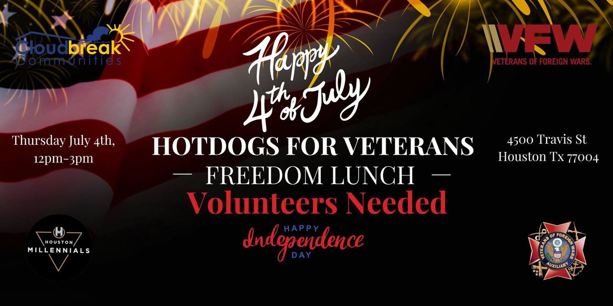 Volunteers Needed: Freedom Lunch - Serving Veterans on Independence Day