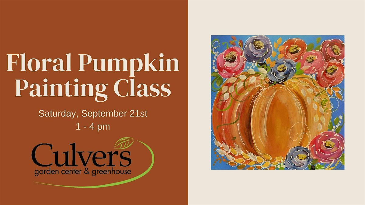 Floral Pumpkin Painting Class