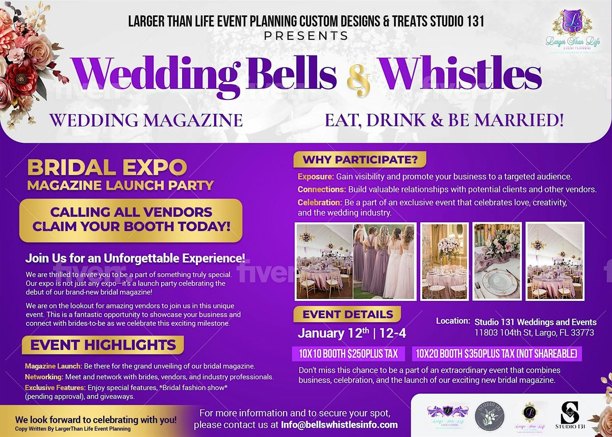 Wedding Bells & Whistles Tampa Bay  Wedding Expo