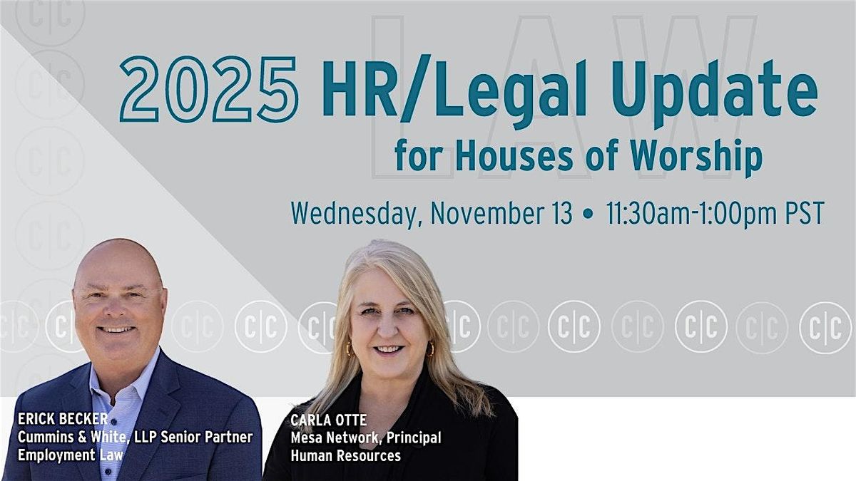 2025 HR Legal Update for Houses of Worship