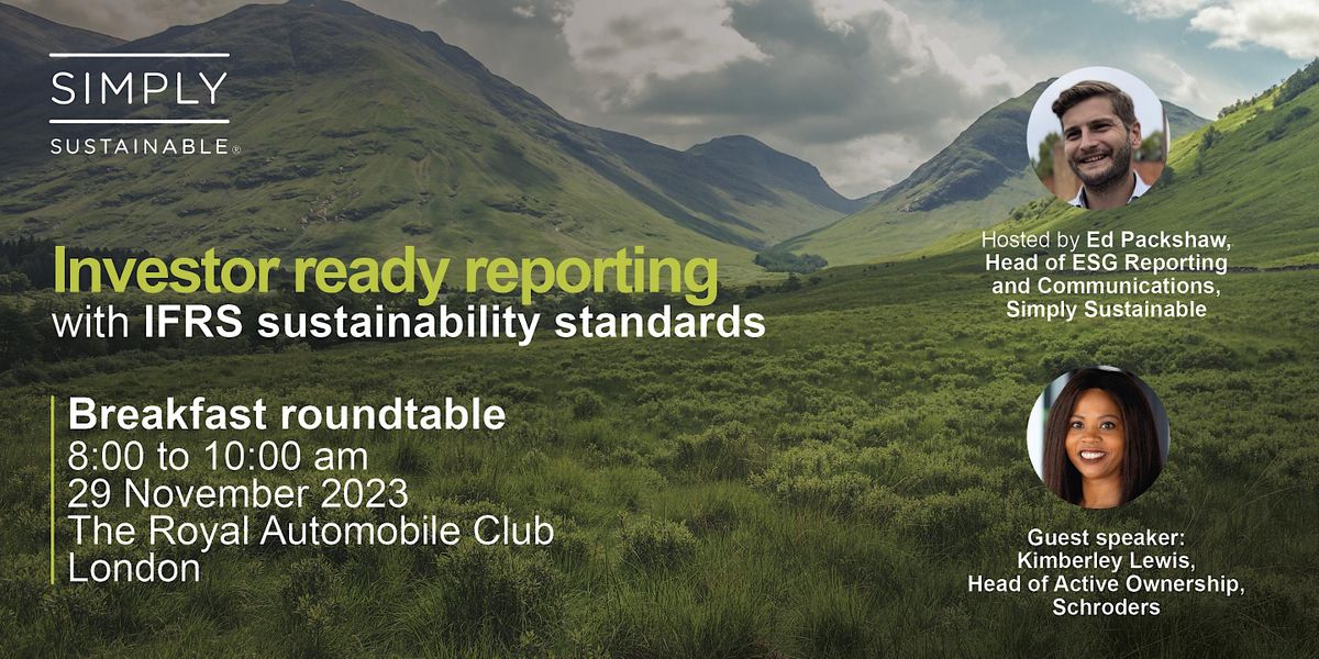 Simply Sustainable Investor Ready Reporting Roundtable