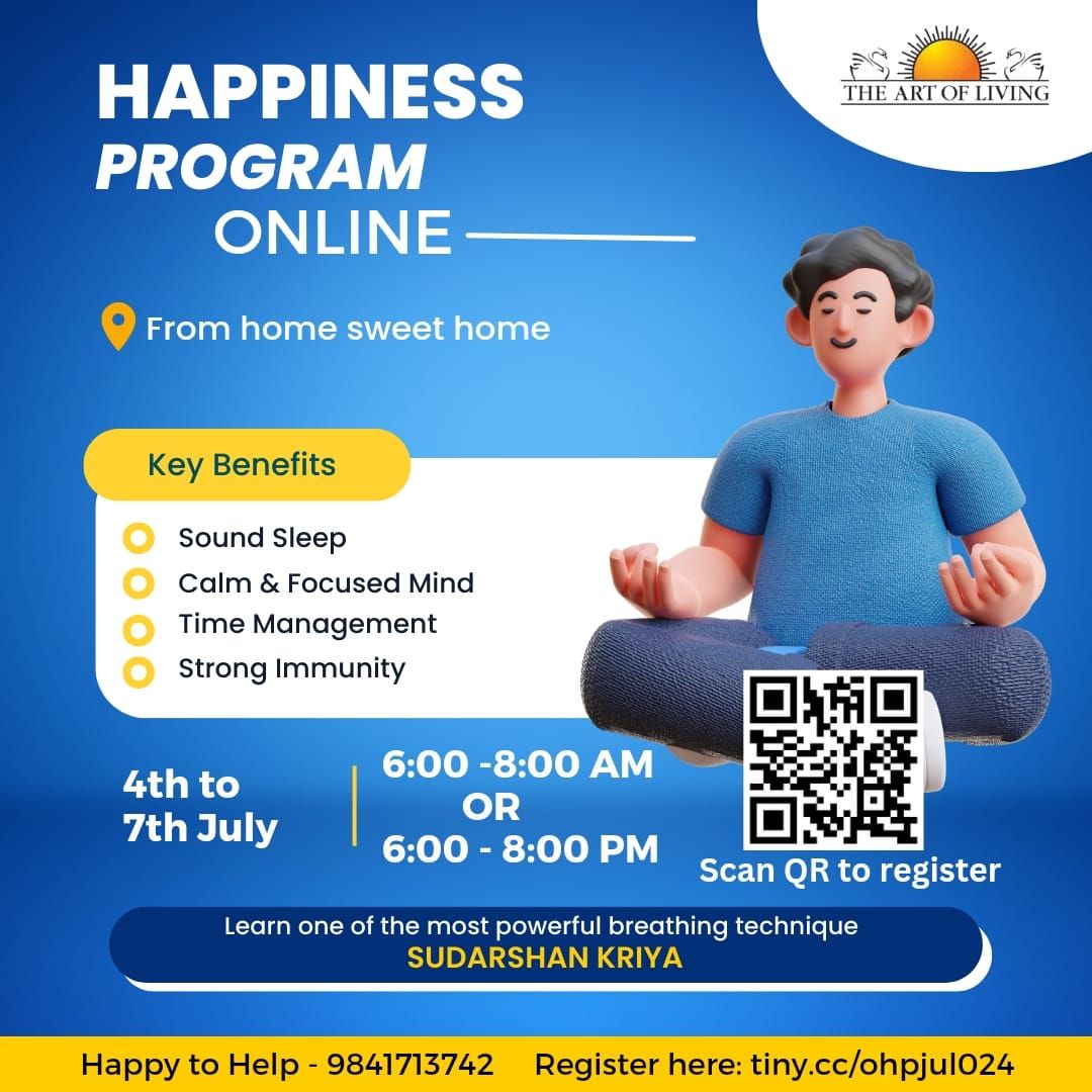 The Art of Living Presents: Online Happiness Program