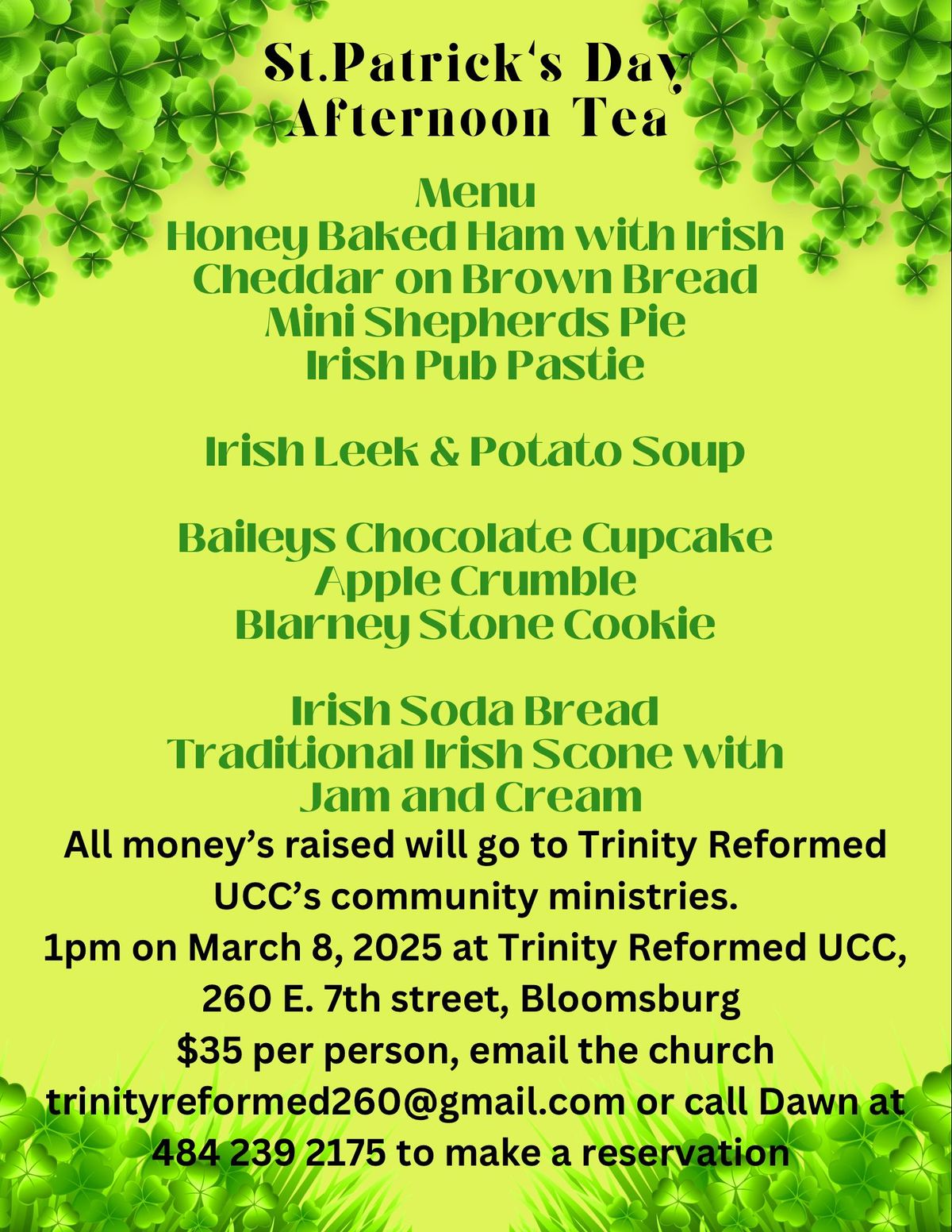 St. Patrick's Afternoon Tea Fundraiser