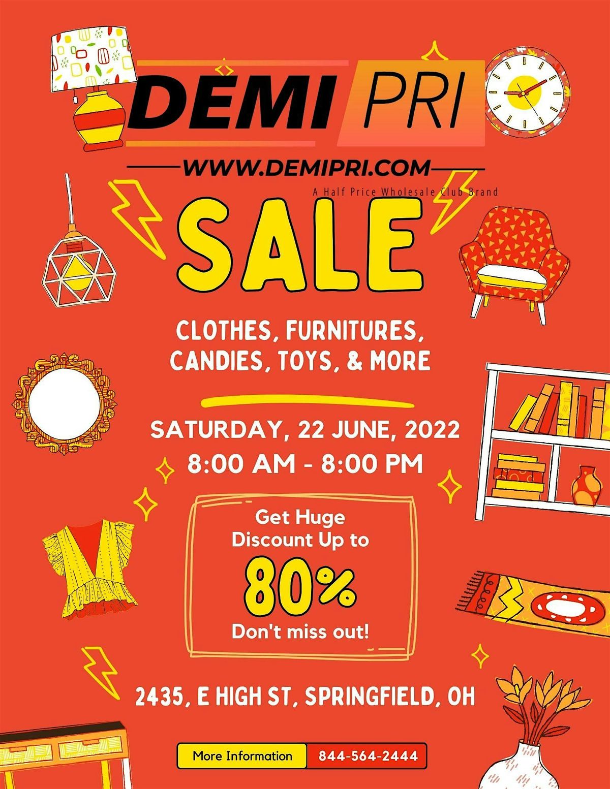 DEMIPRI.COM SHOP LAUNCH UP TO 80% OFF CLOTHES, FURNITURES, AND CANDIES